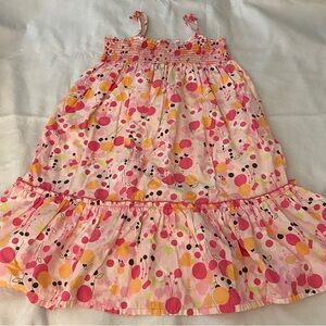 Hanna Andersson 130 Girls 8 Dress 100% Cotton Pink Sundress, Smocked